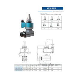 Кутова головка AG90-ER32