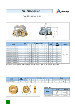 Фрезерний інструмент CFM43ON-07
