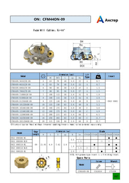 Фрезерний інструмент CFM44ON-09