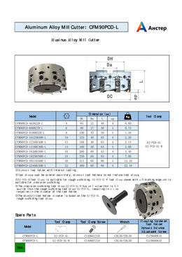 Фрезерний інструмент CFM90PCD-L